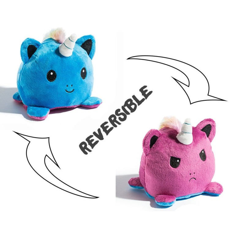 Jucărie de pluș reversibilă - unicorn (violet-albastru) - imagine 7